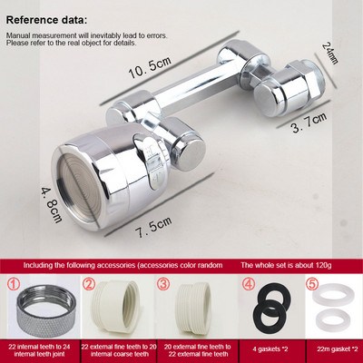 Noua robinet cu extensie multifuncțională 1080°, robinet universal rotativ de economisire a apei, unelte pentru baie, accesorii de bucătărie pentru baie