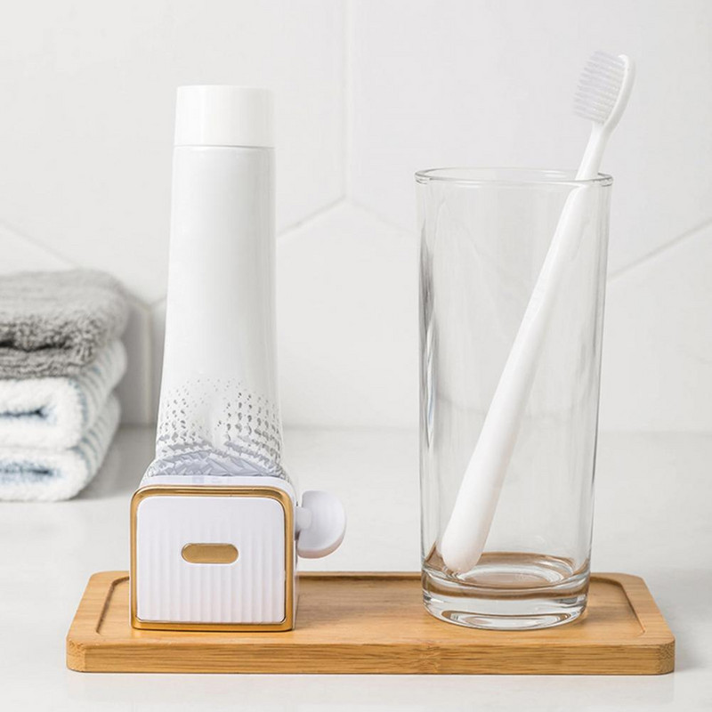 Automatski dozator paste za zube Montaža na zid Kupaonica Kupaonski dodaci Vodootporni istiskivač paste za zube Držač četkice za zube