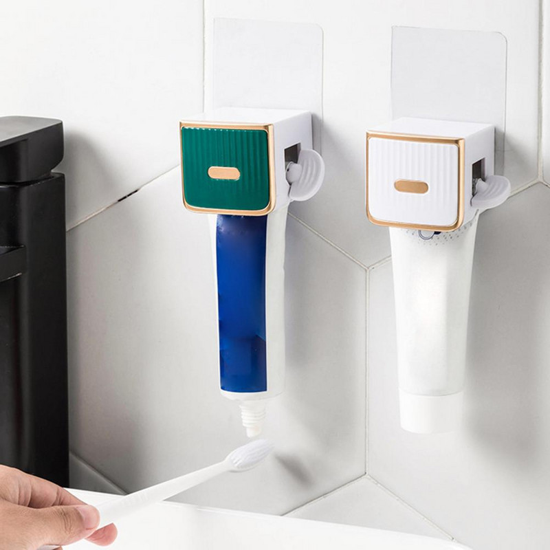 Automatski dozator paste za zube Montaža na zid Kupaonica Kupaonski dodaci Vodootporni istiskivač paste za zube Držač četkice za zube