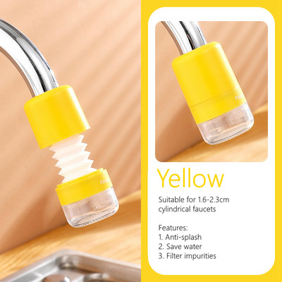 Vonios kriauklės antgalis maišytuvo ilgintuvas Guminis elastingas vandens čiaupo prailginimas virtuvės maišytuvo priedai vaikams Vaikų rankų plovimas