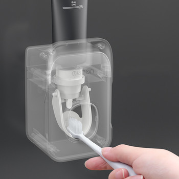 Автоматична изстисквачка за паста за зъби Държач за четка за зъби Стенен дозатор за паста за зъби Туба Поставка за съхранение Комплект аксесоари за баня