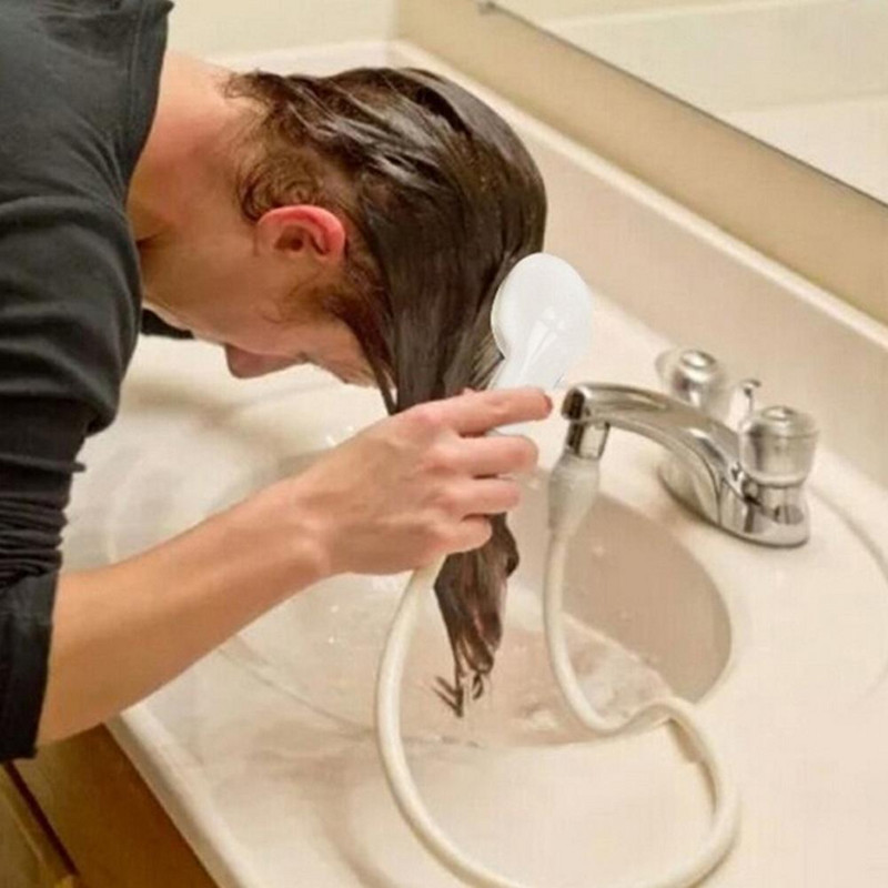 Hordozható kézi fröccsenő zuhany kád mosogató csaptelep tartozék spray zuhany mosó kisállatfej készlet tömlő öntöző F4U9