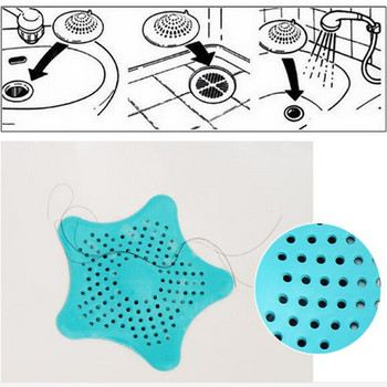 Σχήμα αστεριού Πλαστικό Σχέδιο Κουζίνας Νομισματοκοπείο Κάλυμμα ντους αποστράγγισης Απορριμμάτων Νεροχύτη Σίτα Φίλτρο μαλλιών Catcher House Gadgets Καθαρισμός κατοικίδιων