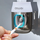 Дозатор за паста за зъби Удобен монтаж на стена Лесен за използване Творческа автоматична изстисквачка за паста за зъби за баня