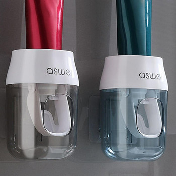 Дозатор за паста за зъби Удобен монтаж на стена Лесен за използване Творческа автоматична изстисквачка за паста за зъби за баня