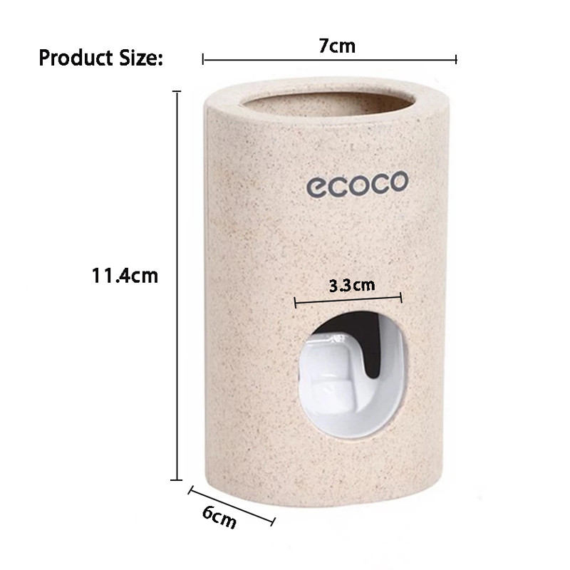 Automatinis dantų pastos dozatorius, montuojamas prie sienos Vonios dantų pastos spaustukas Dulkėms atsparus dantų šepetėlio laikiklis, laikymo stovo priedai