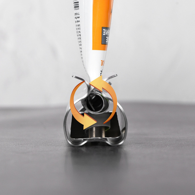 Sukiojantis dantų pastos suspaudimo vamzdelis dantų pastos dozatorius nerūdijančio plieno darbą taupantis dantų pastos vamzdelio gręžtuvas Vonios kambario priedai