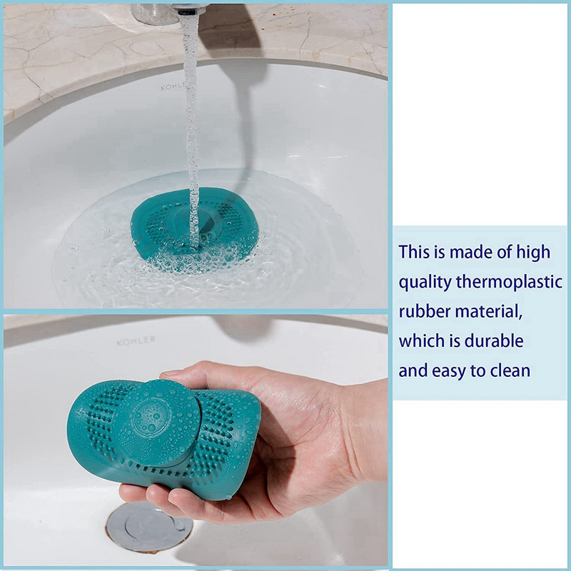 4бр. Канализация за мивка за баня Уловител за косми Неправилна шарка Запушалка за баня Тапа Цедка за мивка Филтър Аксесоар за кухненска цедка
