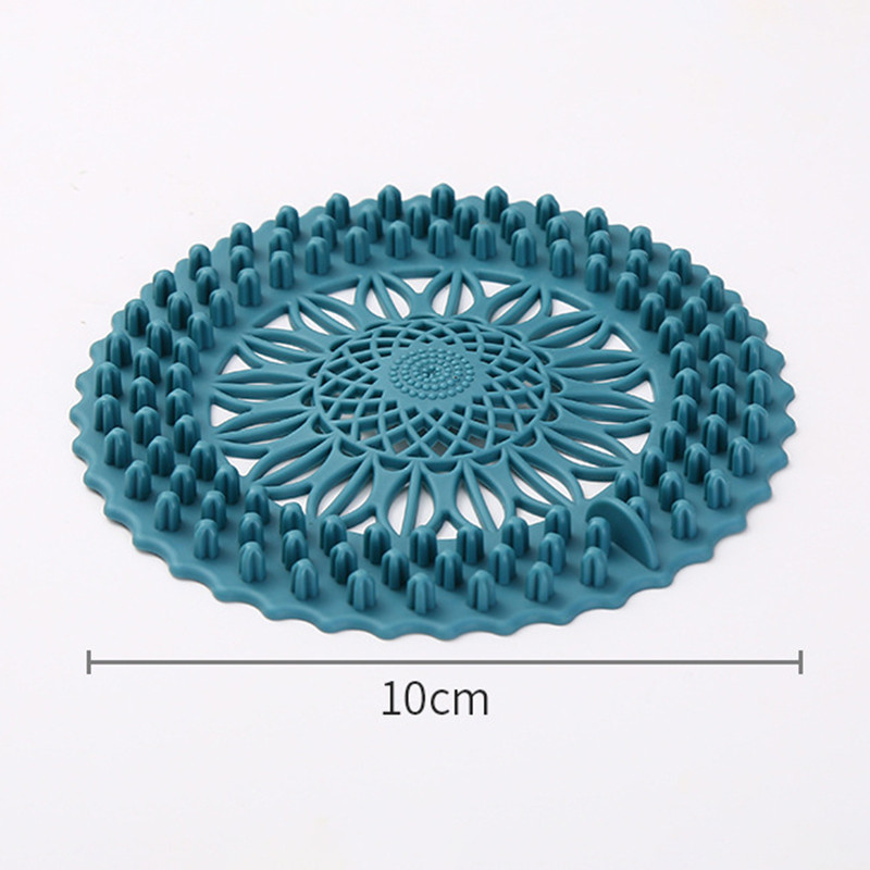 Кръгъл силиконов дренаж, уловител за косми, кухненска цедка за мивка, баня, душ, вана, запушалка, капак за оттичане, уловител за коси, филтър за кухня