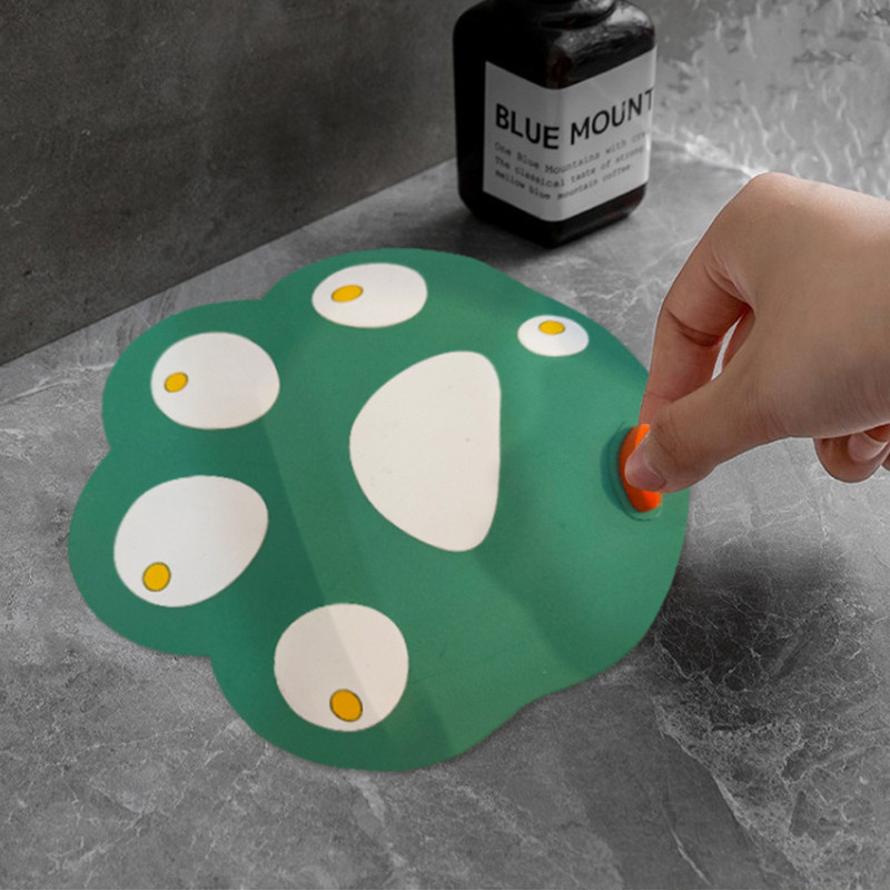 Карикатура Котешка лапа Силиконов подов канал за баня Капак на филтъра Капак на филтъра за мивка Кухня Канализация Душ Дренаж Цедка Запушалка за коса