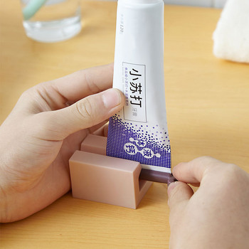 1 τεμ. Πλαστική χειροκίνητη οδοντόκρεμα Squeeze Tube Bathroom Simple Rolling Rack Χειροκίνητη συσκευή καθαρισμού οδοντόκρεμας Squeezer Press Dispenser