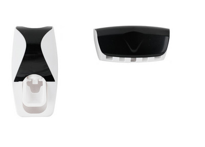 Automatinis vonios kambario aksesuarų rinkinys dantų pastos dozatorius sieninis laikiklis Dulkėms atsparus dantų šepetėlio laikiklis sieninis laikymo stovo spaustukas