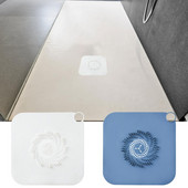 Уловител за коса Душ канал Голям квадратен капак за оттичане на вана Уловители за коса за душ Баня Кухненска мивка Канализация Мек силикон