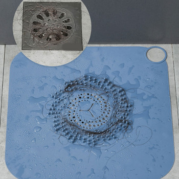 Αποστράγγιση ντους Μεγάλο τετράγωνο κάλυμμα αποστράγγισης μπανιέρας Σιδεράκια για ντους Νεροχύτης μπάνιου κουζίνας Αποστράγγιση μαλακή σιλικόνη