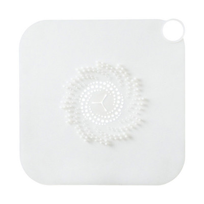 Уловител за коса Душ канал Голям квадратен капак за оттичане на вана Уловители за коса за душ Баня Кухненска мивка Канализация Мек силикон