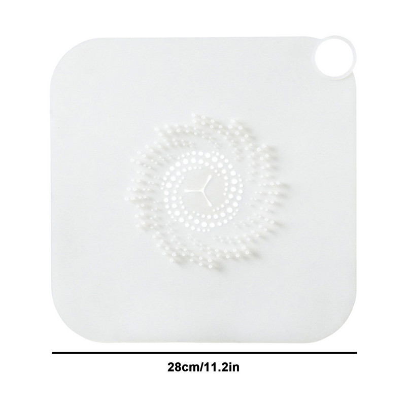 Уловител за коса Душ канал Голям квадратен капак за оттичане на вана Уловители за коса за душ Баня Кухненска мивка Канализация Мек силикон