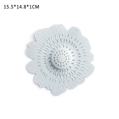 1бр Филтър за коса във форма на цвете Цедки Силиконова антиблокираща канализация Кухненски аксесоар 4 цвята Инструменти за почистване на гевгир за коса