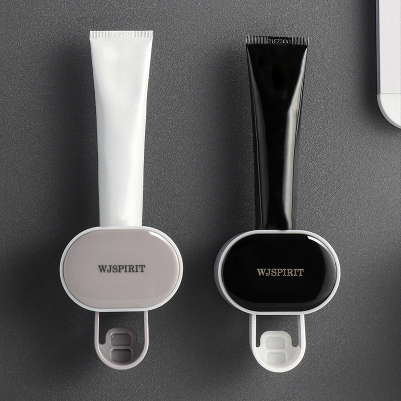 Автоматичен дозатор за паста за зъби Творческа изстисквачка за паста за деца за възрастни Монтаж на стена Поставка за държач на четка за зъби Аксесоари за баня