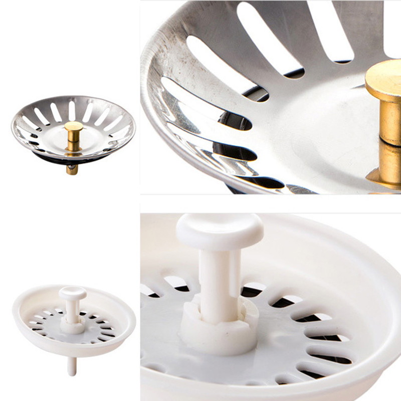 Цедка за кухненска мивка Уловител за косми Аксесоари за баня Запушалка за коса Пластмасова запушалка за оттичане от неръждаема стомана YH-460134