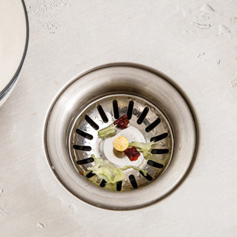 Цедка за кухненска мивка Уловител за косми Аксесоари за баня Запушалка за коса Пластмасова запушалка за оттичане от неръждаема стомана YH-460134