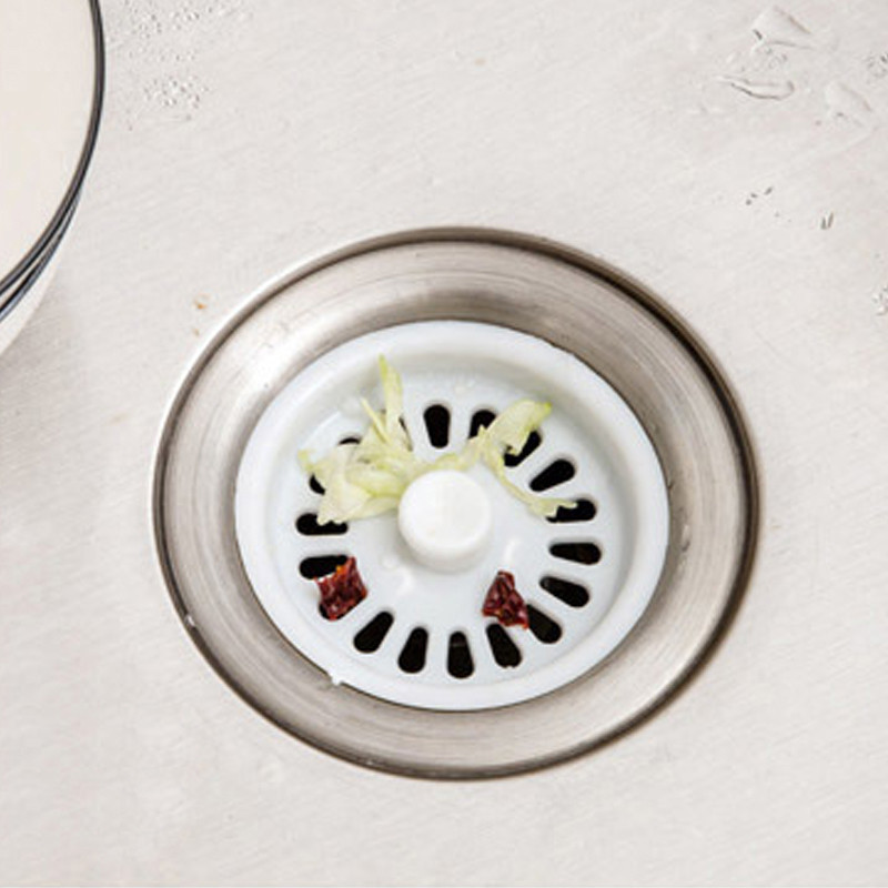 Цедка за кухненска мивка Уловител за косми Аксесоари за баня Запушалка за коса Пластмасова запушалка за оттичане от неръждаема стомана YH-460134