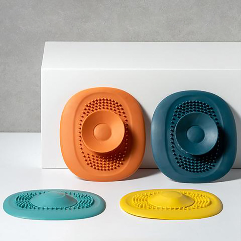 Силиконов канал за мивка Уловител за косми Мивка за баня Антиблокиращ филтър Запушалка за вана Цедка за мивка Кухненски аксесоари