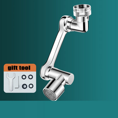 Алуминиева сплав Универсален 1080° въртящ се роботизиран кран с въртящо се удължителен кран Аератор Кран Филтър за пръски Кухненски кранове за мивка