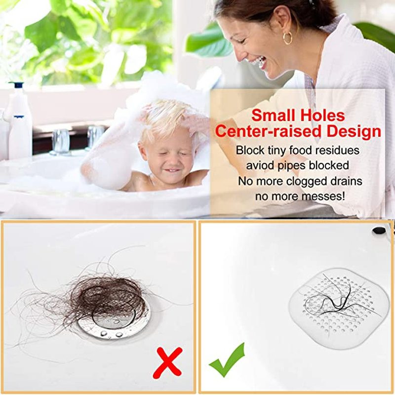 Сифонов канал за душ Силиконов филтър за кухненска мивка Филтър за улавяне на косми Аксесоари за баня Цедка за вана Филтър за изтичане на канализация