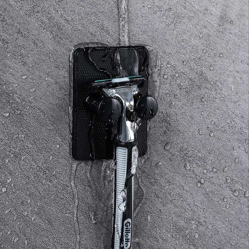 Държач за бръснач Душ Стена Държач за бръснач Поставка за съхранение Мъжки рафт за самобръсначка Баня Стенна кука Закачалка Кухненска лепилна кука Стена