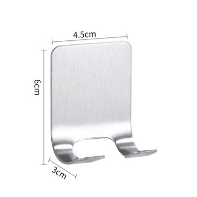 Държач за бръснач от неръждаема стомана Безплатен удар Мъжки държачи за бръснене Водоустойчива кука за съхранение на самобръсначки за баня за кухня, баня