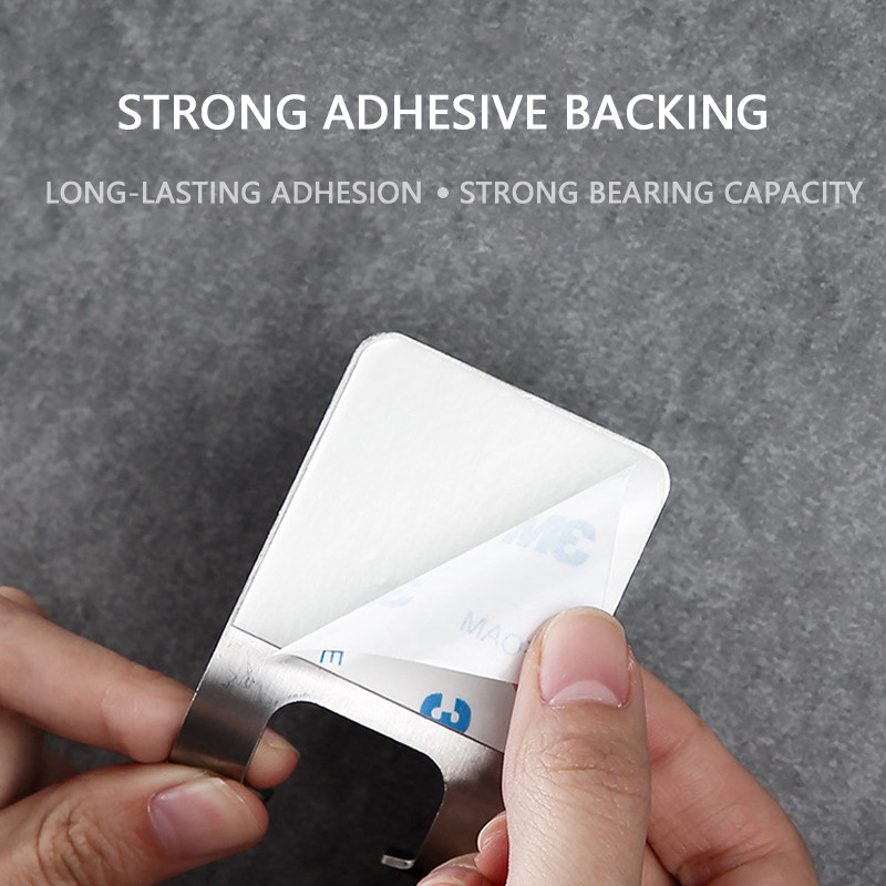 Държач за бръснач от неръждаема стомана Безплатен удар Мъжки държачи за бръснене Водоустойчива кука за съхранение на самобръсначки за баня за кухня, баня