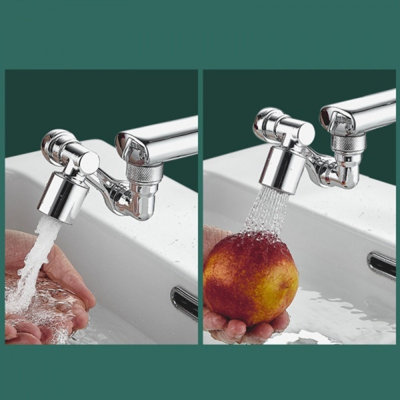 Нов въртящ се на 1080 градуса удължителен кран Разпръсквателна глава Универсален кран за баня Удължен адаптер Аератор 1/2/3 режима Кран Удължен