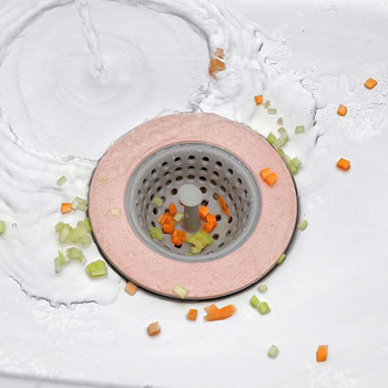 1Pcs Филтър за кухненска мивка Силиконова цедка Душ Сифон Капак за мивка Канализационен филтър за коса Канализационен филтър Щепсел Аксесоари за баня