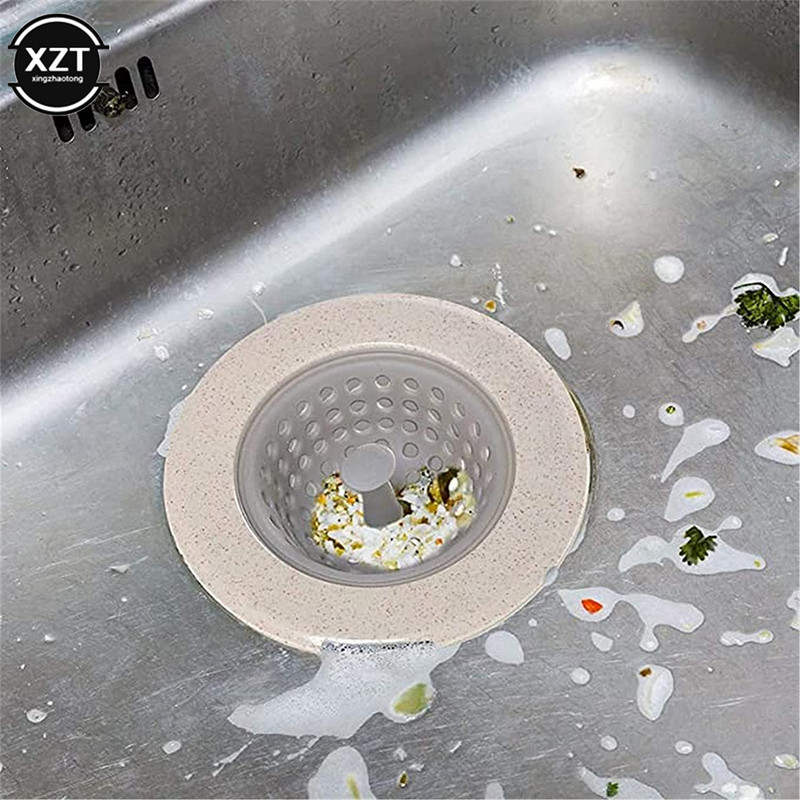 1Pcs Филтър за кухненска мивка Силиконова цедка Душ Сифон Капак за мивка Канализационен филтър за коса Канализационен филтър Щепсел Аксесоари за баня