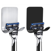 Държач за бръснач за душ Неръждаема стомана Водоустойчиво лепило за стена Куки за самобръсначка Баня Кухня Организирайте Щепсел Кука Висяща кърпа