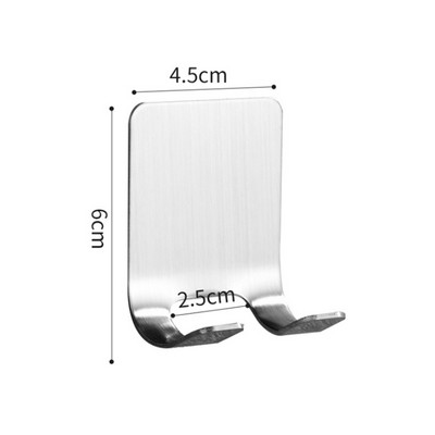 Държач за бръснач за душ Неръждаема стомана Водоустойчиво лепило за стена Куки за самобръсначка Баня Кухня Организирайте Щепсел Кука Висяща кърпа