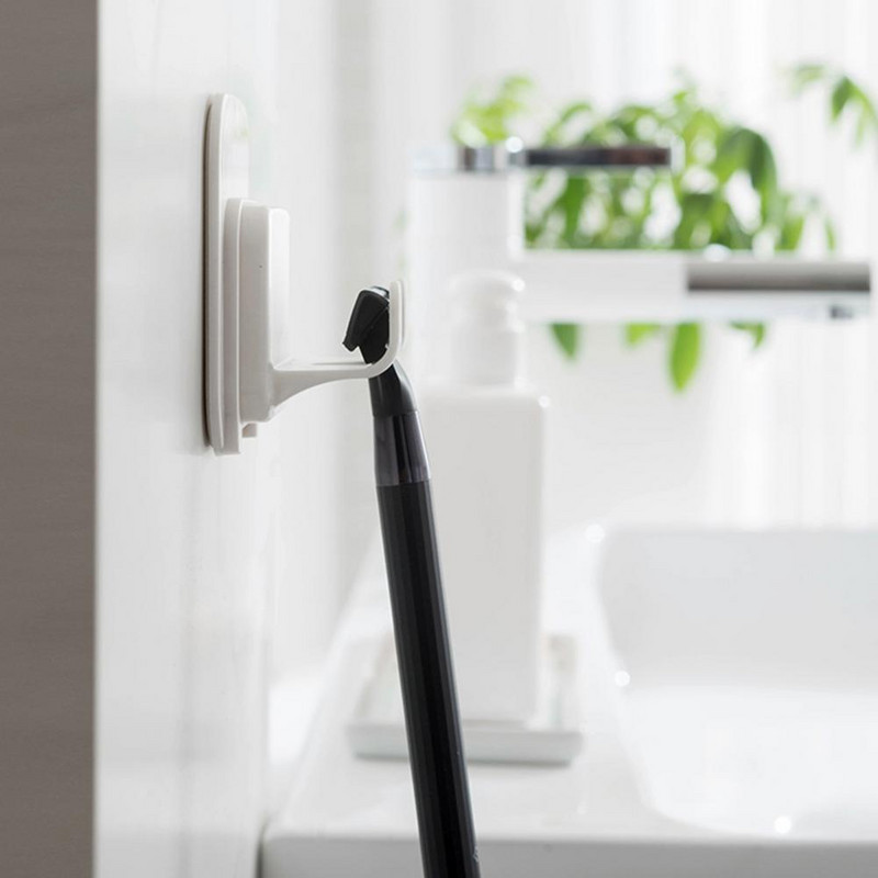 Практична многофункционална закачалка за самобръсначка Кука Пластмасова паста Кука Баня Окачен на стена Поставка за бръснач Поставка Поставка за съхранение