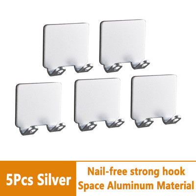 5 бр. Държач за бръснач без перфорация Мъжка стойка за съхранение на самобръсначка Стенни метални куки Стойка за бръснач Стойка Аксесоар за органайзер за баня