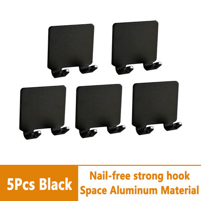 5 бр. Държач за бръснач без перфорация Мъжка стойка за съхранение на самобръсначка Стенни метални куки Стойка за бръснач Стойка Аксесоар за органайзер за баня