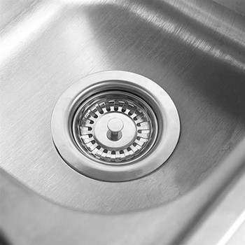 2PCS Цедка за мивка Филтър за оттичане на мивка от неръждаема стомана Цетка за оттичане на филтър за битова кухненска мивка Запушалка за оттичане на косми
