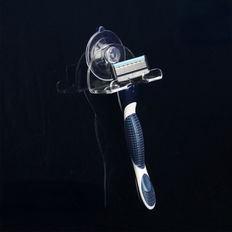 2 бр. Държач за самобръсначка Вендуза Кука Диск Поставка за бръснач за баня Водоустойчив Подвижна прозрачна вендуза Без пробиване