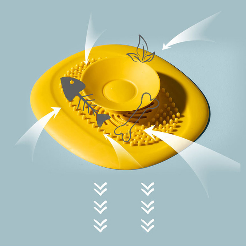 1PC Кухненска мивка тип преса Противозапушваща капачка на подовия сифон Канализация Тоалетна Силиконов филтър Канал за мивка за баня Уловител за косми