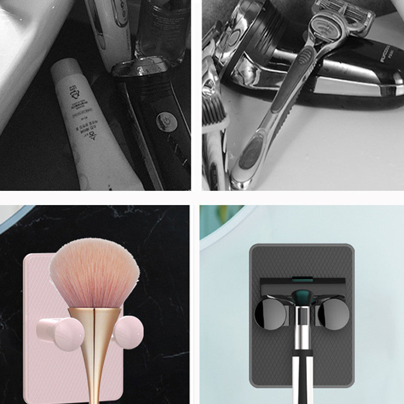 Водоустойчив държач за бръснач Стенен стойка за самобръсначка Многофункционална закачалка за бръснач Рафт Органайзер за бръснач за мъже Консумативи за баня