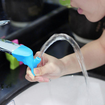Силиконов удължител за кран за вода Високоеластична мивка Устройство за миене на деца Баня Кухненска мивка Кран Водач Удължители за кран