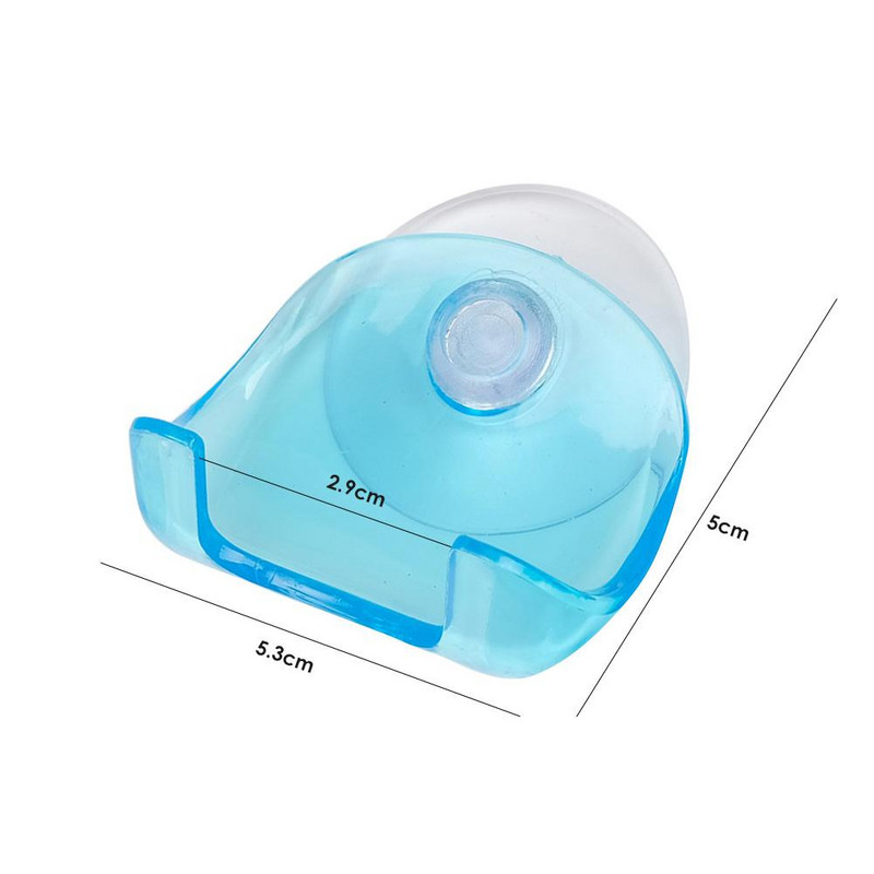 2бр. Пластмасов държач за самобръсначка Стенен смукател за тоалетна Вендуза Кука Бръснач Самобръсначка за баня Висяща поставка Прозрачен рафт за съхранение