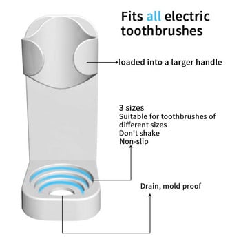 Държач за електрическа четка за зъби Стенна стойка Еластична дръжка Creative Traceless Stand Rack Поставка за баня Поставка за съхранение Органайзер за баня