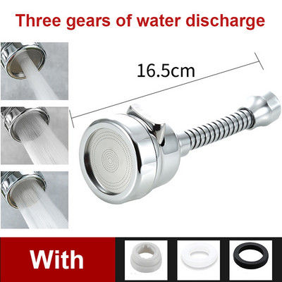 Универсален 3 режима Адаптер за кухненски кран Аератор Душ глава Налягане Домашен водоспестяващ барботер Пръскащ филтър Кран Дюза Конектор