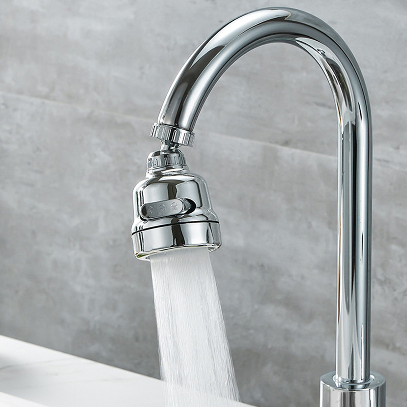 Универсален 3 режима Адаптер за кухненски кран Аератор Душ глава Налягане Домашен водоспестяващ барботер Пръскащ филтър Кран Дюза Конектор