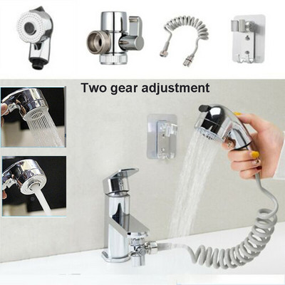 Вана Душ Кран Кран Пръскачка Разпръсквач+Основа+Маркуч+Клапан Комплект аксесоари за баня Кран за миене Мивка Дюза Филтър Душ