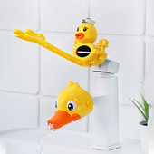 2PCS Детски удължител за кран Удължители за животни Силиконови удължители за кранове Предотвратяване на пръскане Удължител за миене на ръце за деца Удължител за дръжка на мивка